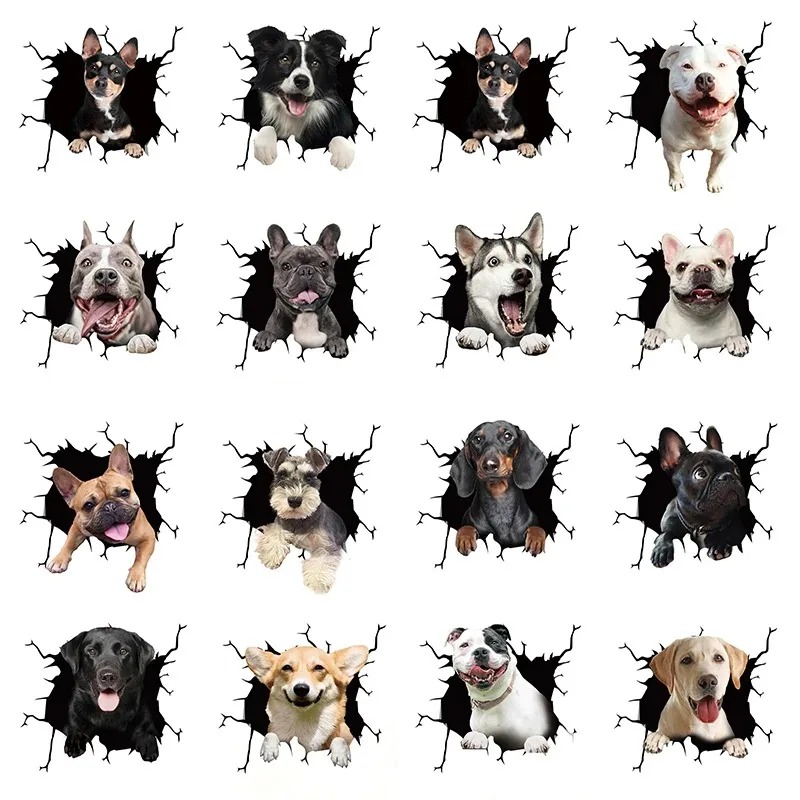 Motorcycle Gear For Dogs - Adesivo in vinile impermeabile con cane